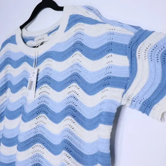 L*SPACE NWT Make Waves Sweater Top and Shorts Blue Crush Women's XS